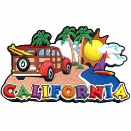 California Woody Spellout Icon Magnet