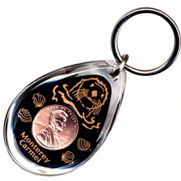Monterey-Carmel Teardrop 1 Cent Keychain