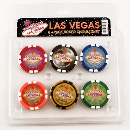 Las Vegas 6-Pack Pokerchip Magnets