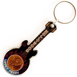 Hollywood Lucky 1 Cent Guitar Acrylic Keychain