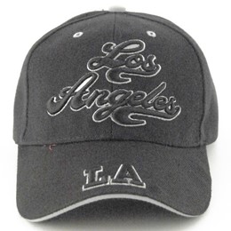 Los Angeles Black Script Baseball Hat