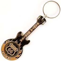 Santa Monica Route 66 Guitar Keychain