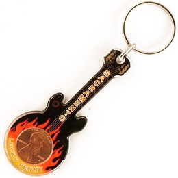 Sacramento Lucky Penny Guitar Acrylic Keychain
