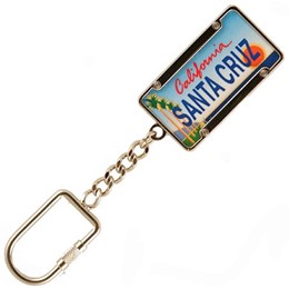 Santa Cruz License Plate Keychain