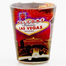 Las Vegas Fireworks Collage Shotglass