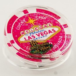 Las Vegas $500 Pink Round Float Clip Magnet