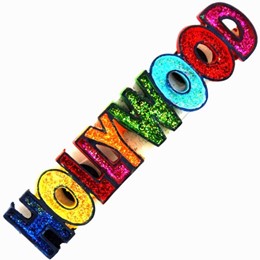 Hollywood Spellout Poly Glitter Magnet