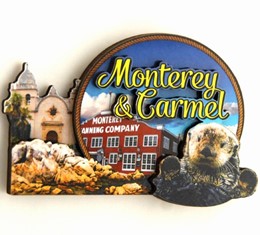 California Monterey/Carmel Window Collage 3-D Magnet