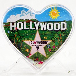 Hollywood Heartshape Waterglobe Paperweight