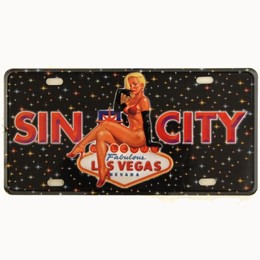 Las Vegas Blond Pinup License Plate