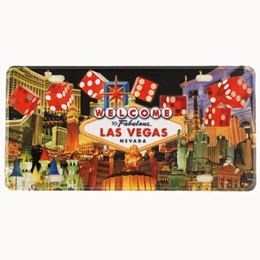 Las Vegas Dice Collage License Plate