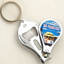 San Francisco Cable Car/Hyde Sheen Clipper Keychain