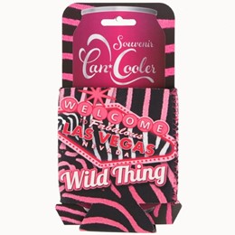 Las Vegas Wild Thing Pink/Black Can Coozie