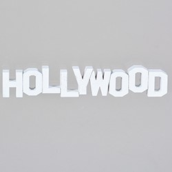 Hollywood Sign 3-D White Magnet