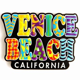 Venice Beach Spellout Laser Magnet