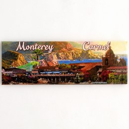 Monterey/Carmel A. Chen Collage Rectangle Panoramic Magnet