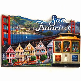 San Francisco A. Chen Collage 3-D Magnet