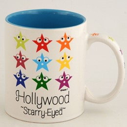 Hollywood Looksie White 11oz Mug - Inside Blue