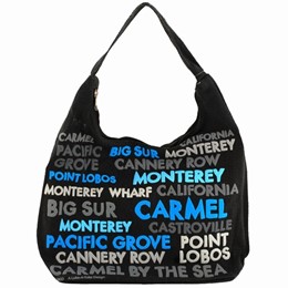 Monterey/Carmel Cut Out Blue/Grey Hobo Bag-Canvas