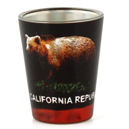 California Bear Flag Spark Shot Glass