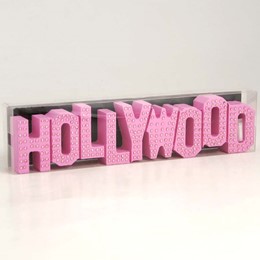 Hollywood Pink #12" Sign w/Rhinestones