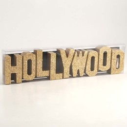 Hollywood Gold #12" Glitter Sign