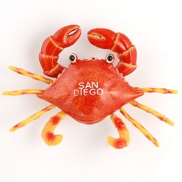 San Diego Red Wiggly Crab Small Magnet
