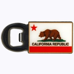 California Bear Flag Rectangular Opener Magnet