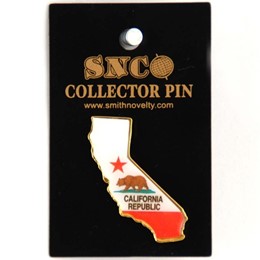 California Bear State Shape Enamel Pin